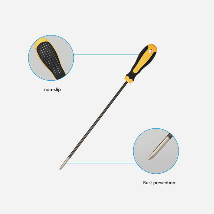 Anti-skid Handle 5 mm Phillips Long Extra Screwdriver