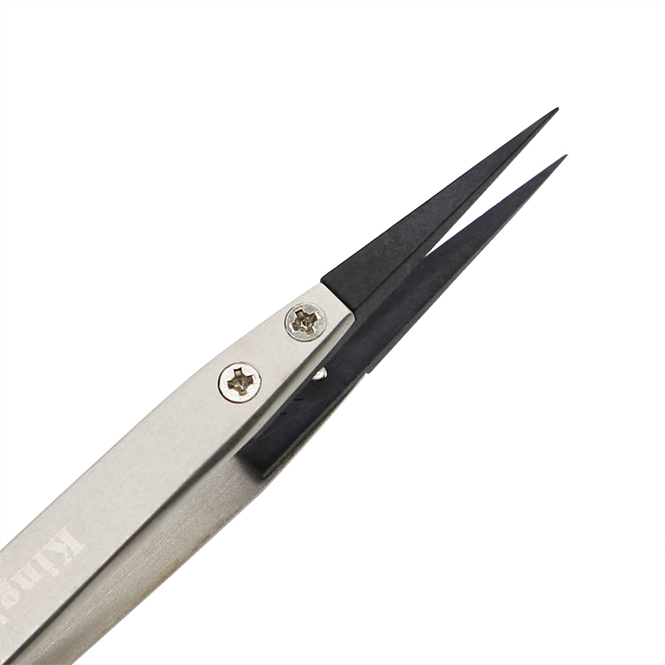 ESD Tip Replaceable stainless steel Sharp tweezer