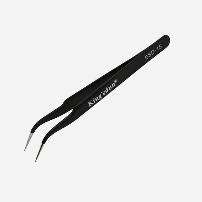 ESD-15 Durable Stainless Steel Tweezers For Electronic 