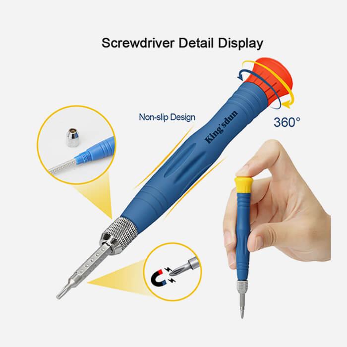 12-in-1 Precise screwdriver set with adjustable bit 