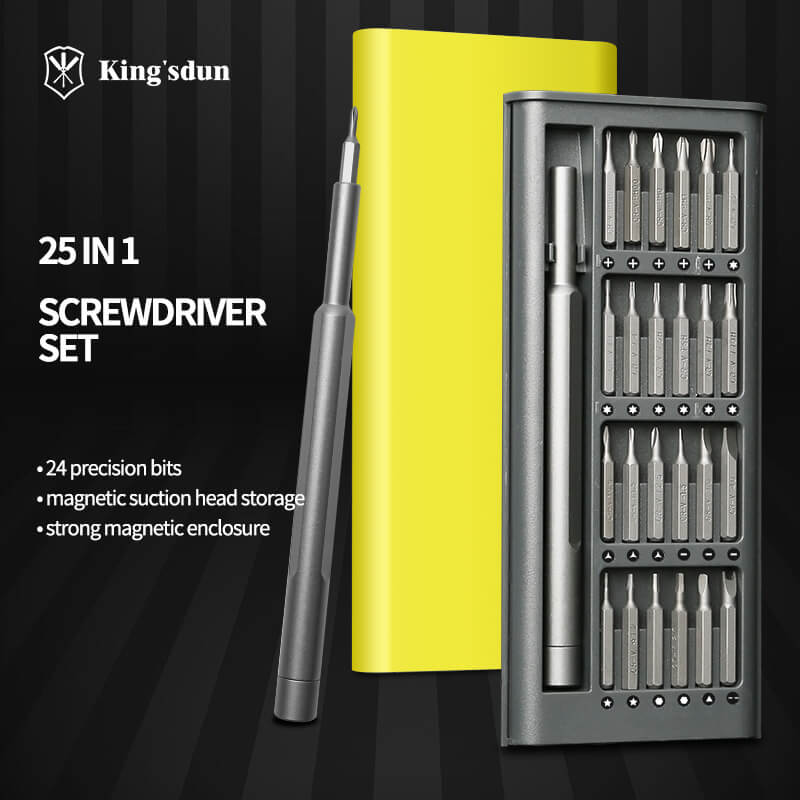 25 in1 Precise Magnetic Screwdriver Bits,Screwdriver Bit Set - KS-840075 