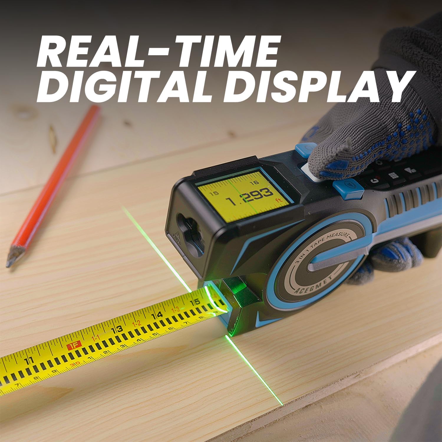 3-in-1 Digital Laser Tape Measure