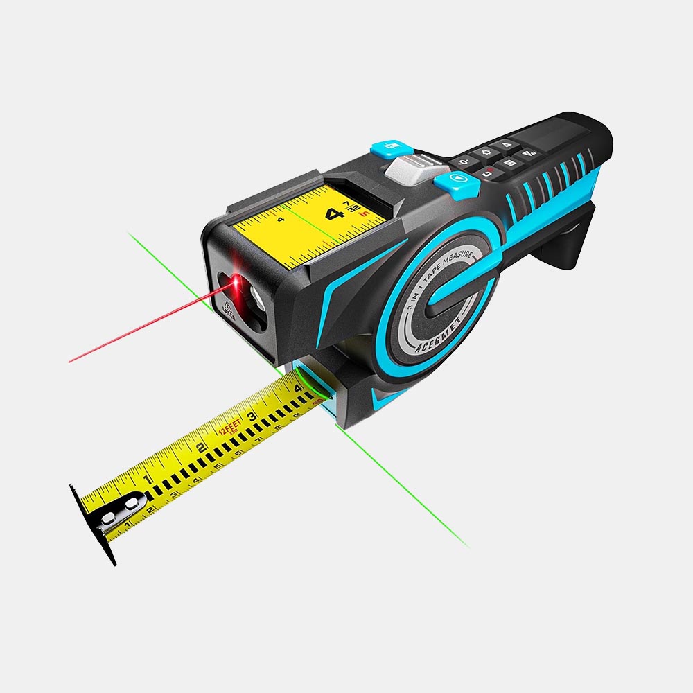 3-in-1 Digital Laser Tape Measure - 330Ft Laser, Auto Lock, APP Sync 