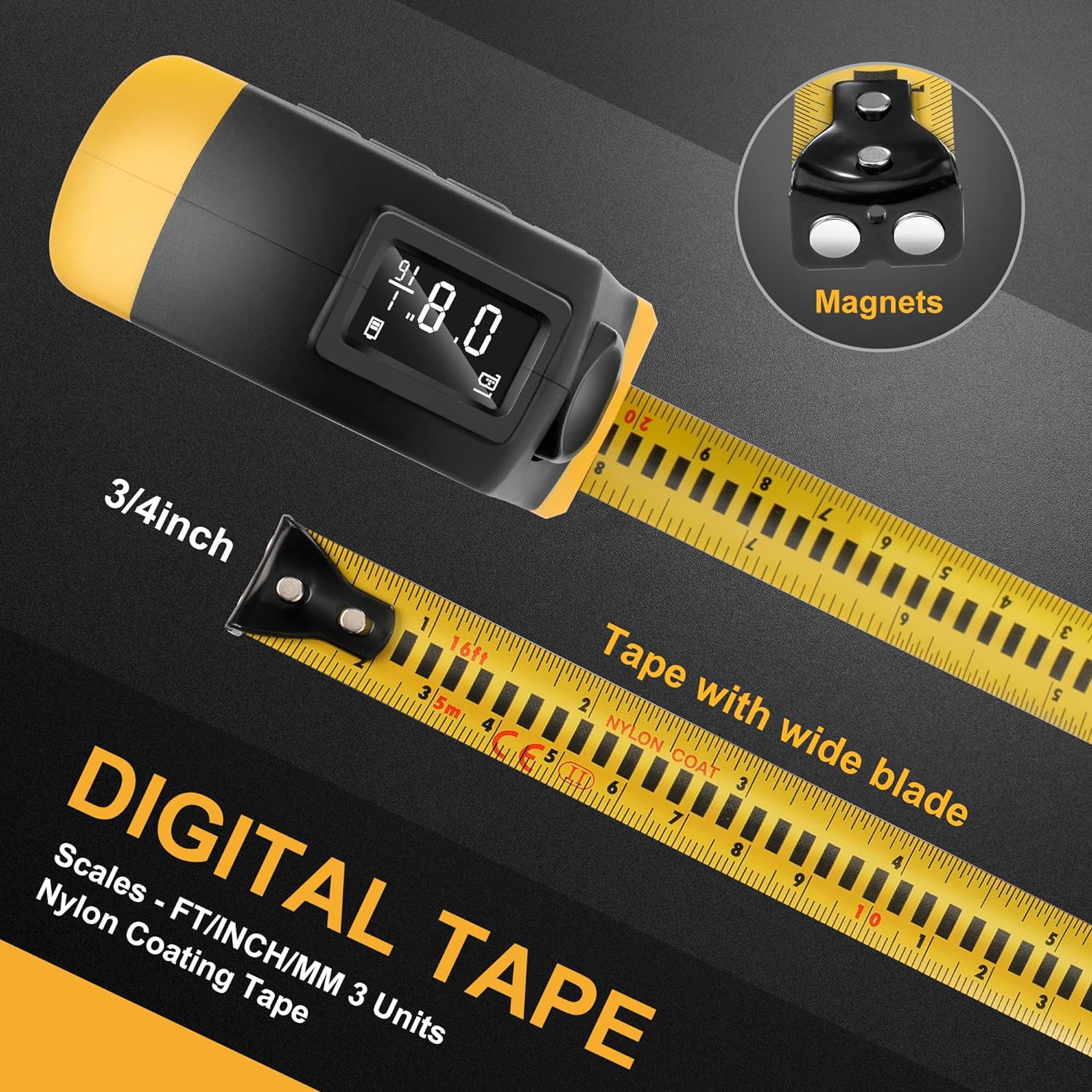 2-in-1 Digital Tape Measure