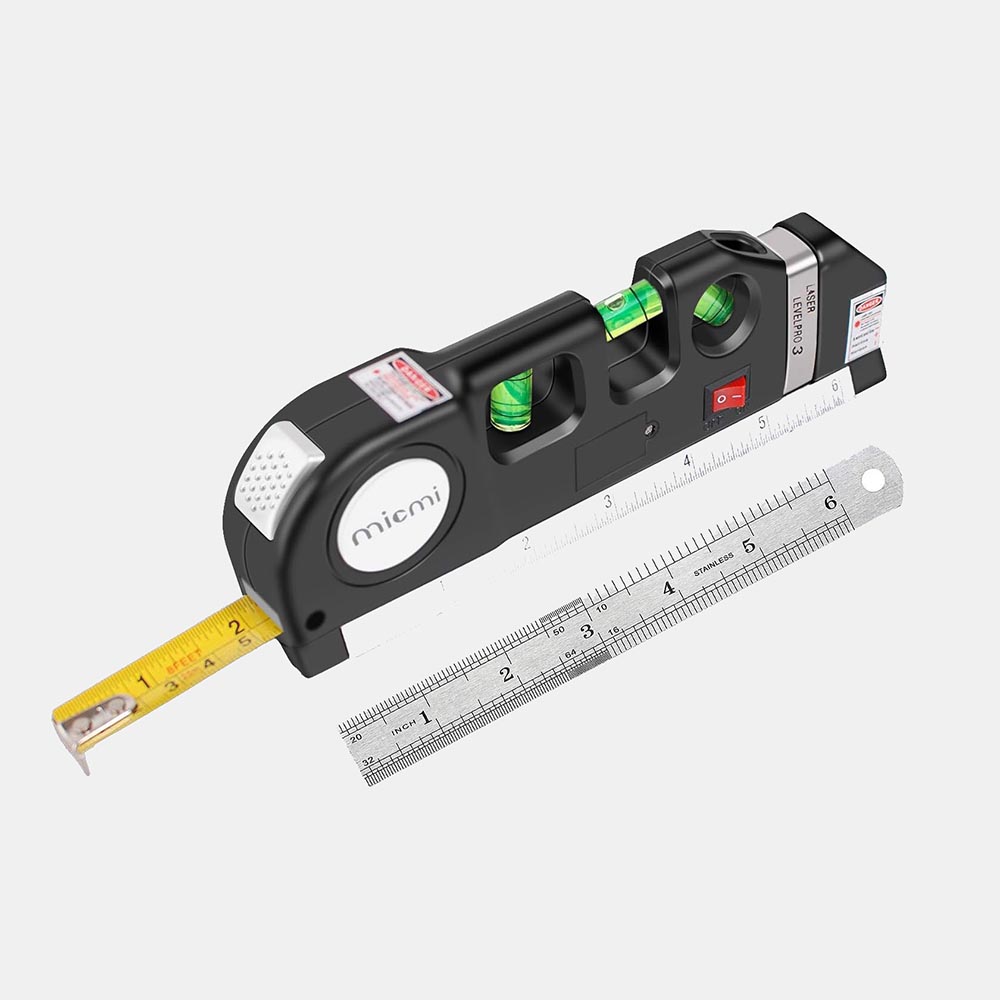 Multipurpose Laser Level & 8ft Tape Measure - Standard & Metric Units, Supplier 