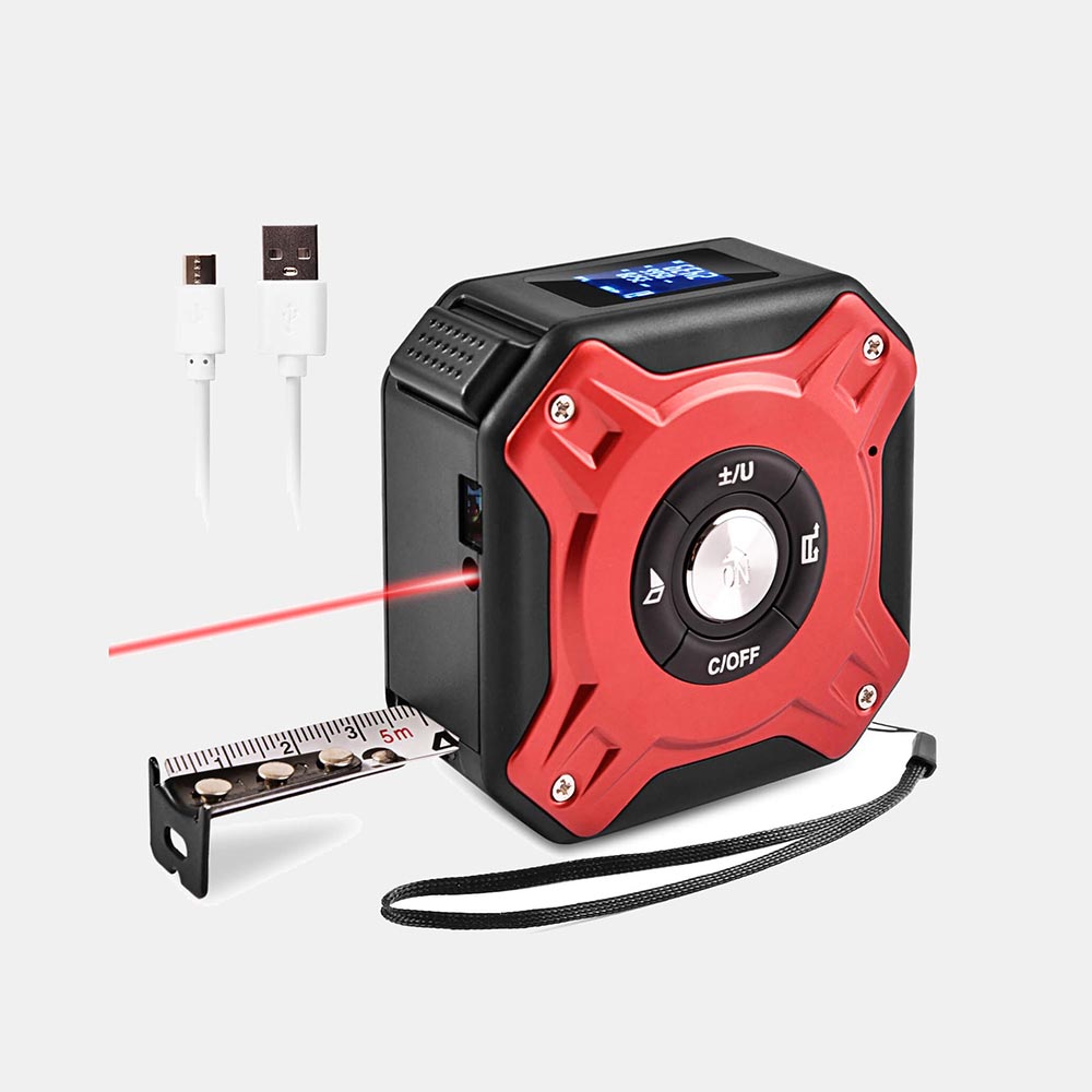 3-in-1 Digital Laser Tape Measure - 40m Range, 5m Tape, LED Display, Supplier 